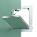 Revisionsklappe Trockenbau 10x10 cm mit 12,5mm GK Alu weiß