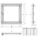 Revisionsklappe Trockenbau 20x20 cm mit 12,5mm GK Alu