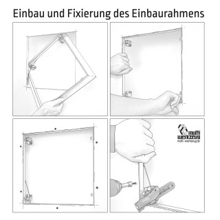 Revisionsklappe GK 12,5mm - 15 x 30 - Alu pulverbeschichtet wei