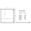 Premium Revisionstür Vierkant Stahl weiß 40x80