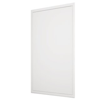 Revisionsklappe 40 x 60 cm – weiß, aus Stahl, Schnappverschluss
