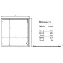Revisionsklappe 20 x 25 cm – weiß, aus Stahl, Schnappverschluss