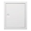 Revisionsklappe 20 x 25 cm – weiß, aus Stahl, Vierkantschloss